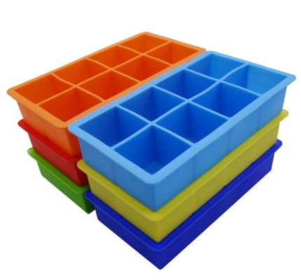 Vierkant Siliconeijs Tray Molds, Vormen 8 van het Nieuwigheidsijs Stapelbare Holte