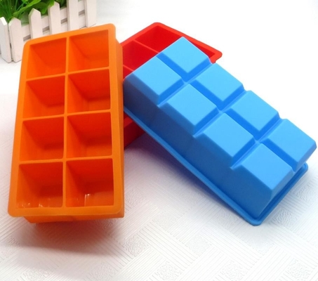 Vierkant Siliconeijs Tray Molds, Vormen 8 van het Nieuwigheidsijs Stapelbare Holte