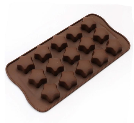 Flexibele Ster Gestalte gegeven de Vormen Ruimtebesparing 21*10.7*1.5cm van de Siliconechocolade