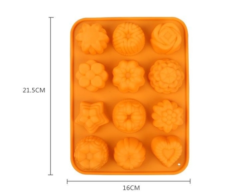 Van het het Siliconeijsblokje van de bloemcocktail de Vormen87g Lichtgewicht Decoratief
