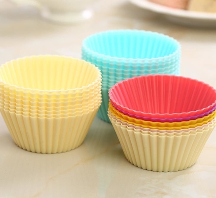 cupcake vormfda de standaardkleur van de douanepantone van Silicone cupcake vormen 12pcs/sets