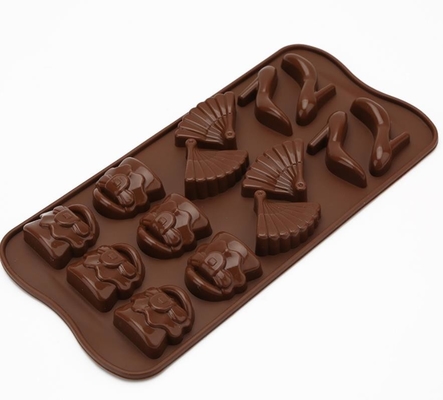 De koele Vormen van het Chocoladesuikergoed, de Miniatuur Duurzame Vormen van de Douanechocolade