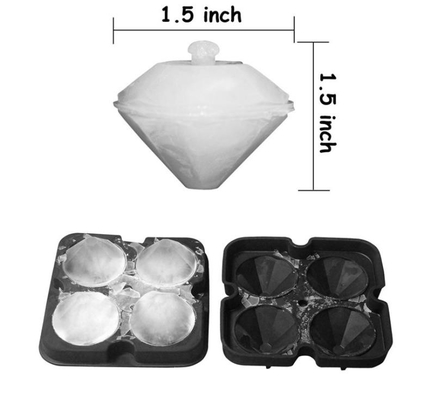 3D Ijsblokje van het Diamantsilicone vormt 12*12*3.8CM voor Dranken