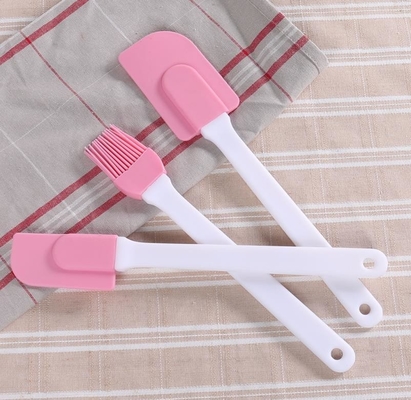Harde Plastic Hittebestendige Spatelborstel, Silicone het Koken Spatel Roze Kleur