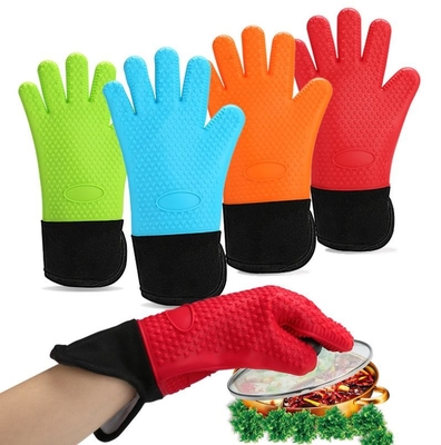 Lange Zij Openings het Ontwerp van de de Handschoenenkoker van de Siliconehand Gemakkelijke Schoonmaken het op hoge temperatuur