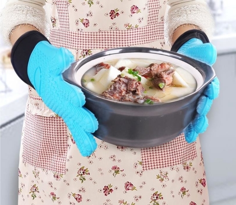 Lange Zij Openings het Ontwerp van de de Handschoenenkoker van de Siliconehand Gemakkelijke Schoonmaken het op hoge temperatuur