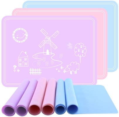 Vierkante het Productmat van Siliconejonge geitjes, Rollable de Plaat van Siliconeplacemat