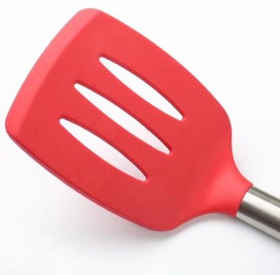 201 van de het Voedselrang van de roestvrij staalhand Ingelast de Keerder kokend hulpmiddel Silicone
