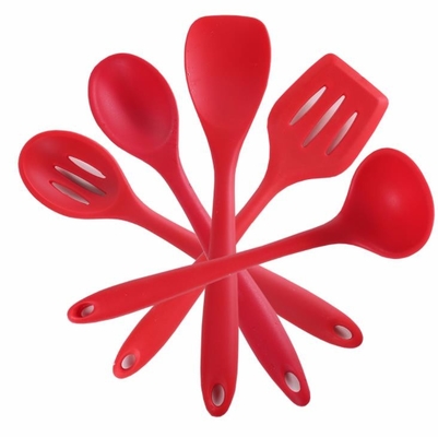 De Rode kleurensilicone van de voedselrang het Koken Keukengereedschapreeksen 5 verschillende stijlen