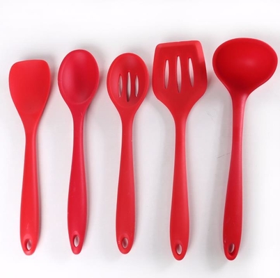 De Rode kleurensilicone van de voedselrang het Koken Keukengereedschapreeksen 5 verschillende stijlen