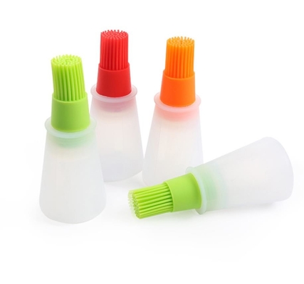 BBQ van de voedselrang de Olie witte fles van het hulpmiddelensilicone met kleurrijke borstel