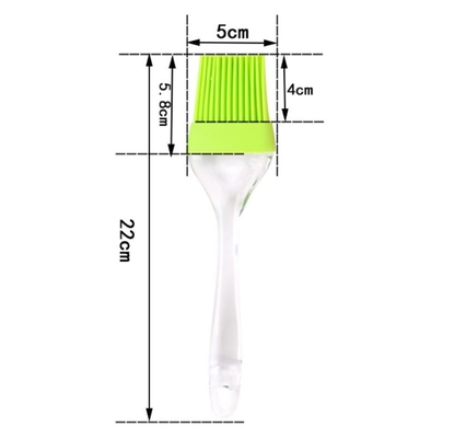 XL van de het Voedselrang van het grootte Transparant plastic handvat van het het Siliconebaksel de Borstelhulpmiddel