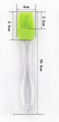 De grote van de het Voedselrang van het grootte Transparante plastic handvat Borstel van het het Siliconebaksel
