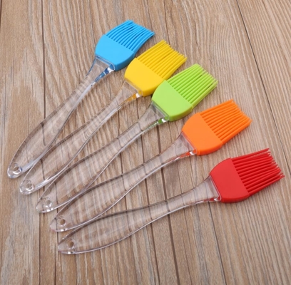 De kleine van de het Voedselrang van het grootte Transparante plastic handvat Borstel van het het Siliconebaksel