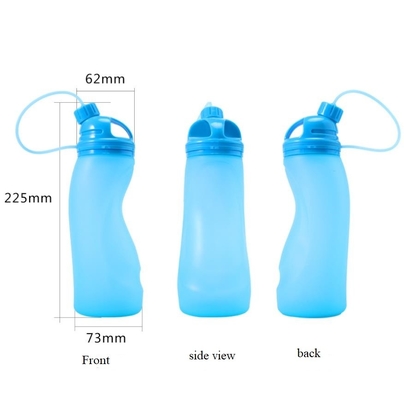 Van de het Voedselrang van BPA Vrij Openlucht de sportensilicone die waterflessen 500ML vouwen