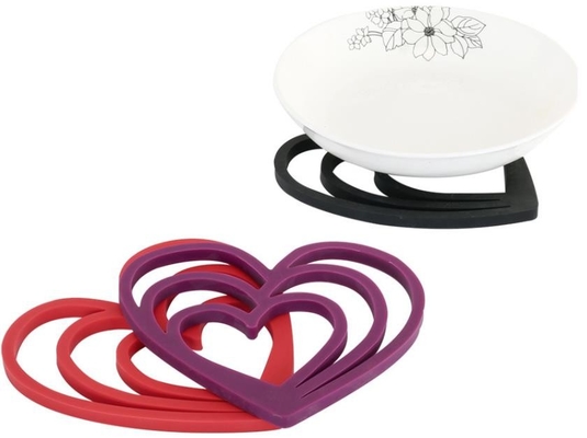 Het Silicone die van de hartvorm Werktuigen Milieu 15.5*16cm 66g eten