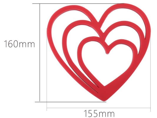 Het Silicone die van de hartvorm Werktuigen Milieu 15.5*16cm 66g eten