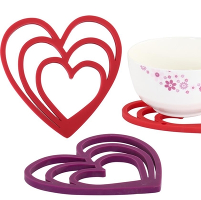 Het Silicone die van de hartvorm Werktuigen Milieu 15.5*16cm 66g eten
