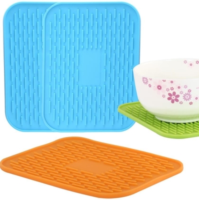 Het Keukengereedschap van het rechthoeksilicone, van de het Voedselmat van de Siliconebaby de Hitteisolatie
