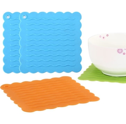 Gastronomisch Placemat-de Golfpatroon van het Siliconekeukengereedschap In reliëf gemaakt Water