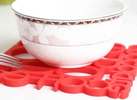 Holle de Keukenproducten van het Aantallensilicone, de Plaat Vierkante Vorm van Siliconeplacemat