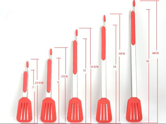 De ingelaste van de Keukenpunten van het Keerdersilicone van het de Douaneembleem Voor het drukken geschikte Spatel Tong